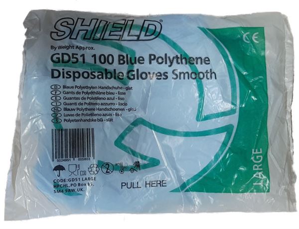 5010019C GD51 Blue Poly Gloves